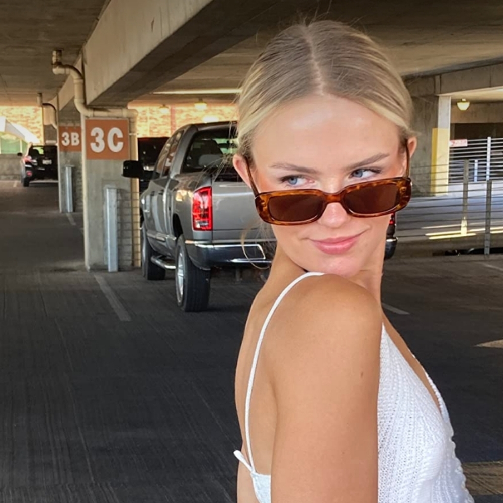 NEW TRENDY BROWN SUNGLASSES - Picture 2 of 7